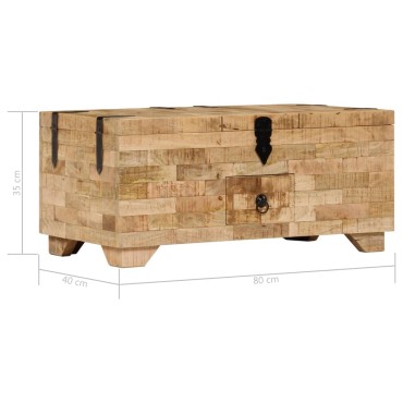 vidaXL Τραπεζάκι Σαλονιού 80x40x35cm από Μασίφ Ξύλο Μάνγκο 1 τεμ.