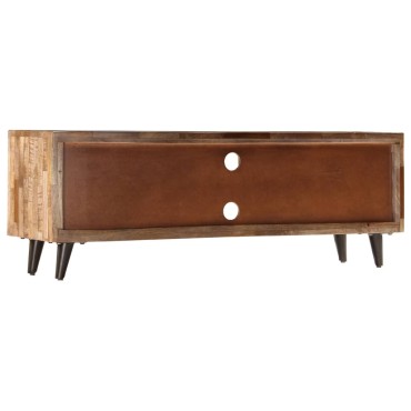 vidaXL Έπιπλο Τηλεόρασης 118x30x40cm από Μασίφ Ξύλο Μάνγκο