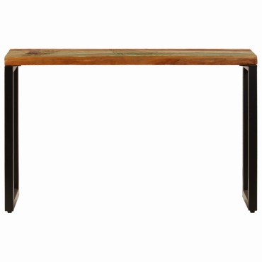 vidaXL Τραπέζι Κονσόλα 120x35x76cm Μασίφ Ανακυκλωμένο Ξύλο/Ατσάλι 1 τεμ.