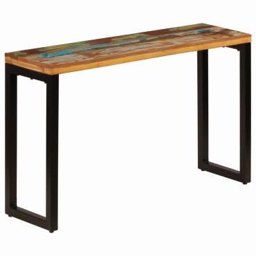 vidaXL Τραπέζι Κονσόλα 120x35x76cm Μασίφ Ανακυκλωμένο Ξύλο/Ατσάλι 1 τεμ.