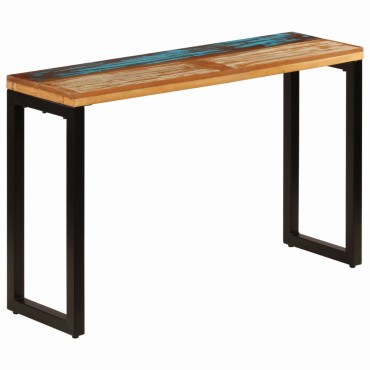 vidaXL Τραπέζι Κονσόλα 120x35x76cm Μασίφ Ανακυκλωμένο Ξύλο/Ατσάλι 1 τεμ.
