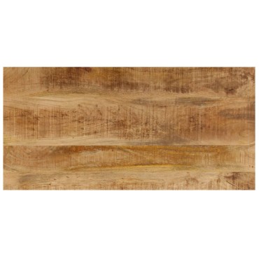 vidaXL Τραπεζάκι Σαλονιού 100x50x35cm από Μασίφ Ξύλο Μάνγκο / Ατσάλι 1 τεμ.
