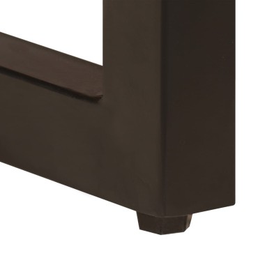 vidaXL Τραπεζάκι Σαλονιού 100x50x35cm από Μασίφ Ξύλο Μάνγκο / Ατσάλι 1 τεμ.