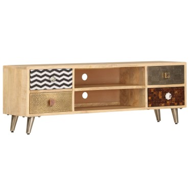 vidaXL Έπιπλο Τηλεόρασης 120x30x40cm από Μασίφ Ξύλο Μάνγκο