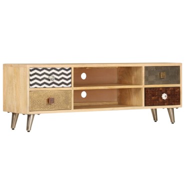 vidaXL Έπιπλο Τηλεόρασης 120x30x40cm από Μασίφ Ξύλο Μάνγκο
