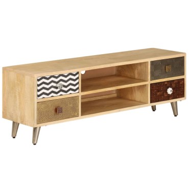 vidaXL Έπιπλο Τηλεόρασης 120x30x40cm από Μασίφ Ξύλο Μάνγκο