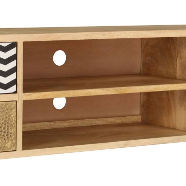 vidaXL Έπιπλο Τηλεόρασης 120x30x40cm από Μασίφ Ξύλο Μάνγκο
