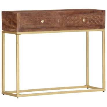 vidaXL Τραπέζι Κονσόλα 90x30x75cm από Μασίφ Ξύλο Μάνγκο 1 τεμ.