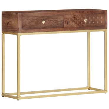 vidaXL Τραπέζι Κονσόλα 90x30x75cm από Μασίφ Ξύλο Μάνγκο 1 τεμ.