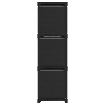 vidaXL Ραφιέρα με 9 Κύβους & Κουτιά Μαύρη 103x30x107,5cm Υφασμάτινη 1 τεμ.