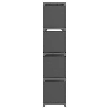 vidaXL Ραφιέρα με 12 Κύβους Γκρι 103x30x141cm Υφασμάτινη 1 τεμ.