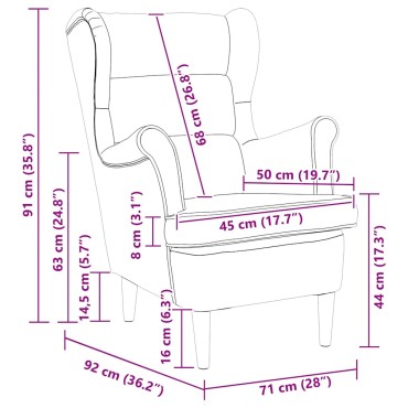 vidaXL Πολυθρόνα Ροζ Βελούδινη 71x92x91cm 1 τεμ.
