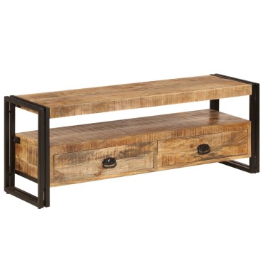 vidaXL Έπιπλο Τηλεόρασης 120x35x45cm από Μασίφ Ξύλο Μάνγκο