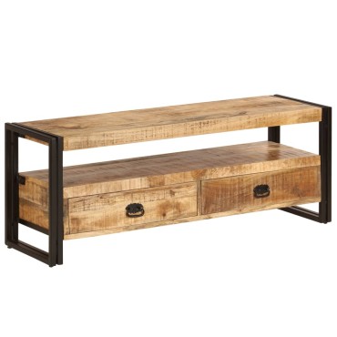 vidaXL Έπιπλο Τηλεόρασης 120x35x45cm από Μασίφ Ξύλο Μάνγκο