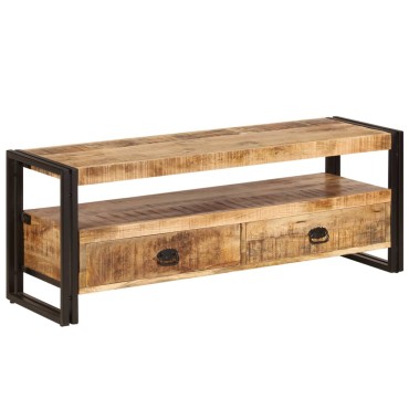 vidaXL Έπιπλο Τηλεόρασης 120x35x45cm από Μασίφ Ξύλο Μάνγκο