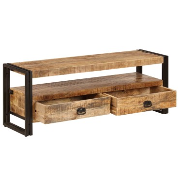 vidaXL Έπιπλο Τηλεόρασης 120x35x45cm από Μασίφ Ξύλο Μάνγκο