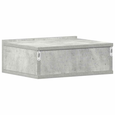 vidaXL Κομοδίνο Κρεμαστό Γκρι Σκυροδέματος 40x30x15cm από Επεξ. Ξύλο 1 τεμ.