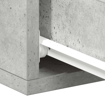 vidaXL Κομοδίνο Κρεμαστό Γκρι Σκυροδέματος 40x30x15cm από Επεξ. Ξύλο 1 τεμ.