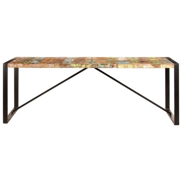 vidaXL Τραπεζαρία 220x100x75cm από Μασίφ Ανακυκλωμένο Ξύλο 1 τεμ.