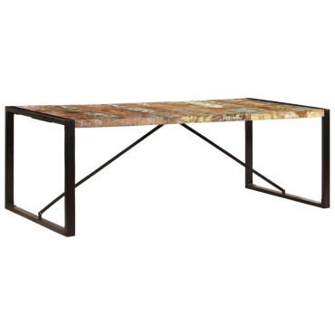 vidaXL Τραπεζαρία 220x100x75cm από Μασίφ Ανακυκλωμένο Ξύλο 1 τεμ.
