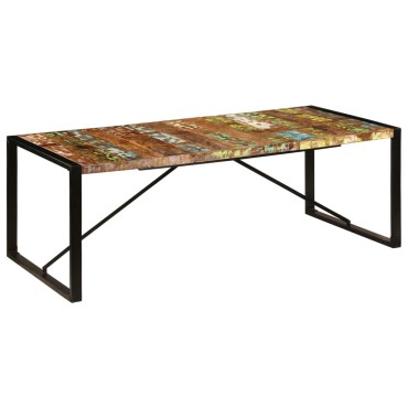 vidaXL Τραπεζαρία 220x100x75cm από Μασίφ Ανακυκλωμένο Ξύλο 1 τεμ.