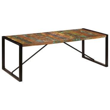 vidaXL Τραπεζαρία 220x100x75cm από Μασίφ Ανακυκλωμένο Ξύλο 1 τεμ.