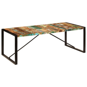 vidaXL Τραπεζαρία 220x100x75cm από Μασίφ Ανακυκλωμένο Ξύλο 1 τεμ.