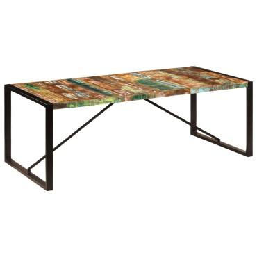 vidaXL Τραπεζαρία 220x100x75cm από Μασίφ Ανακυκλωμένο Ξύλο 1 τεμ.