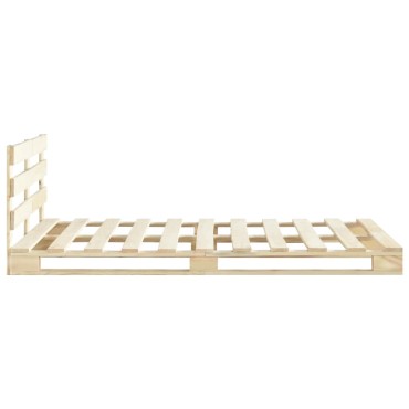 vidaXL Πλαίσιο Κρεβατιού 140 x 200 εκ. Παλέτες από Μασίφ Ξύλο Πεύκου