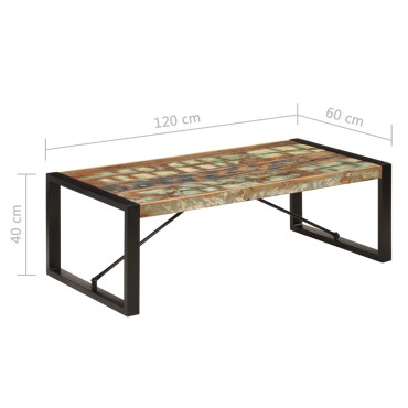 vidaXL Τραπεζάκι Σαλονιού 120x60x40cm Μασίφ Ανακυκλωμένο Ξύλο 1 τεμ.