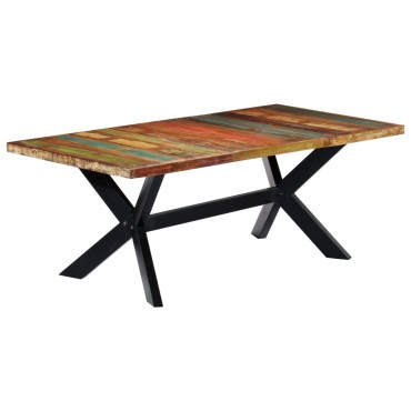 vidaXL Τραπεζαρία 200x100x75cm από Μασίφ Ανακυκλωμένο Ξύλο 1 τεμ.
