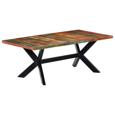 vidaXL Τραπεζαρία 200x100x75cm από Μασίφ Ανακυκλωμένο Ξύλο 1 τεμ.