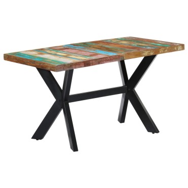 vidaXL Τραπεζαρία 140x70x75cm από Μασίφ Ανακυκλωμένο Ξύλο 1 τεμ.