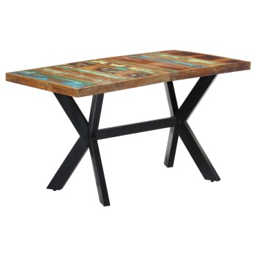 vidaXL Τραπεζαρία 140x70x75cm από Μασίφ Ανακυκλωμένο Ξύλο 1 τεμ.