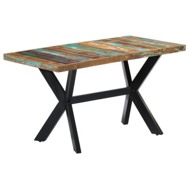 vidaXL Τραπεζαρία 140x70x75cm από Μασίφ Ανακυκλωμένο Ξύλο 1 τεμ.