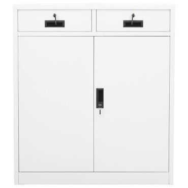 vidaXL Ντουλάπα Γραφείου Λευκή 90x40x102cm Ατσάλινη 1 τεμ.