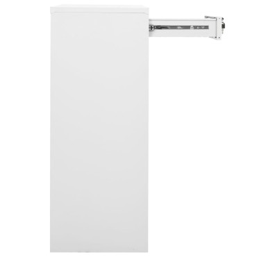 vidaXL Ντουλάπα Γραφείου Λευκή 90x40x102cm Ατσάλινη 1 τεμ.