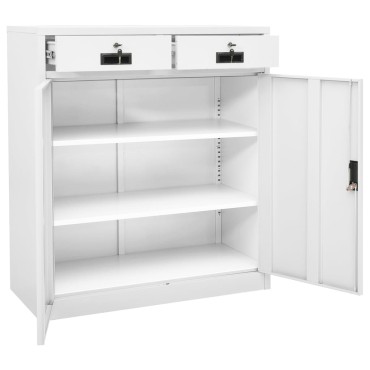 vidaXL Ντουλάπα Γραφείου Λευκή 90x40x102cm Ατσάλινη 1 τεμ.