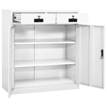 vidaXL Ντουλάπα Γραφείου Λευκή 90x40x102cm Ατσάλινη 1 τεμ.