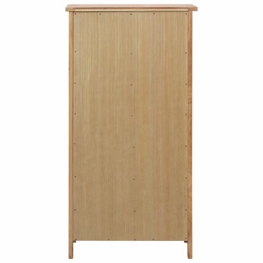 vidaXL Παπουτσοθήκη 76x37x105cm από Μασίφ Ξύλο Δρυός