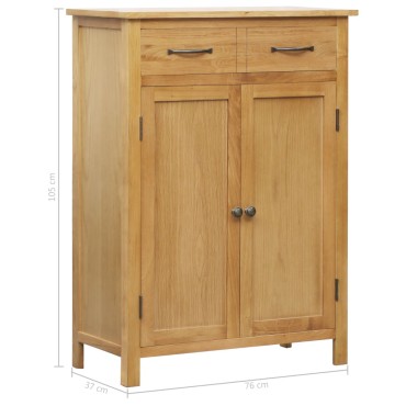 vidaXL Παπουτσοθήκη 76x37x105cm από Μασίφ Ξύλο Δρυός
