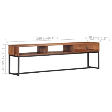 vidaXL Έπιπλο Τηλεόρασης 160x30x45cm από Μασίφ Ξύλο Ακακίας