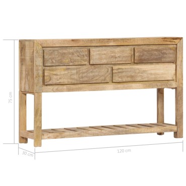 vidaXL Κονσόλα 120x30x75cm από Μασίφ Ξύλο Μάνγκο 1 τεμ.