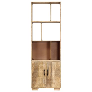 vidaXL Βιβλιοθήκη 60x35x180cm από Μασίφ Ξύλο Μάνγκο 1 τεμ.