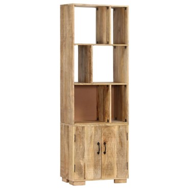vidaXL Βιβλιοθήκη 60x35x180cm από Μασίφ Ξύλο Μάνγκο 1 τεμ.