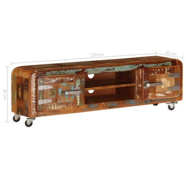 vidaXL Έπιπλο Τηλεόρασης 120x30x36cm από Μασίφ Ανακυκλωμένο Ξύλο