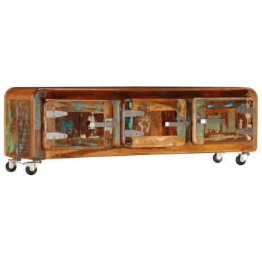 vidaXL Έπιπλο Τηλεόρασης 120x30x37cm από Μασίφ Ανακυκλωμένο Ξύλο