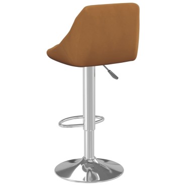 vidaXL Σκαμπό Μπαρ Καφέ Βελούδινο 46x44x(82-103)cm 1 τεμ.