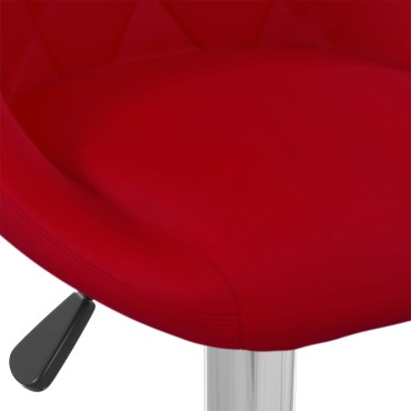 vidaXL Σκαμπό Μπαρ 2 τεμ. Μπορντό Βελούδινα 46x44x(82-103)cm