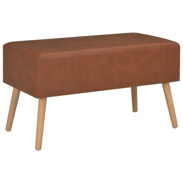 vidaXL Τραπεζάκι Σαλονιού Καφέ 80x40x46cm από Συνθετικό Δέρμα 1 τεμ.